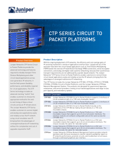 CTP Series Circuit to Packet Platforms