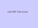 Unit XIV Test Review