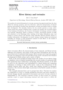 River history and tectonics