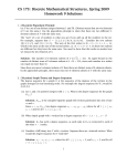 CS 173: Discrete Mathematical Structures, Spring 2009 Homework 9