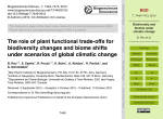 Biodiversity and biomes under climatic change