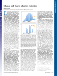 Chance and risk in adaptive evolution