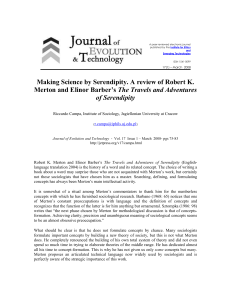 Making science by serendipity. A review of Robert K. Merton