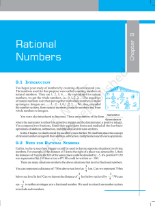 Rational Numbers