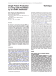 Technique Single Protein Production in Living Cells