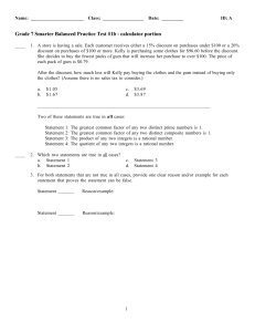 Grade 7 Smarter Balanced Practice Test #1b