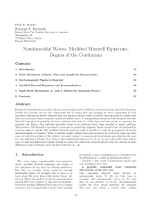 Nonsinusoidal Waves, Modified Maxwell Equations, Dogma of the