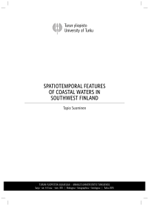 spatiotemporal features of coastal waters in southwest finland
