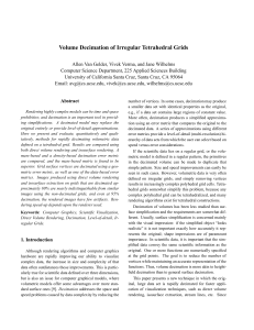 Volume Decimation of Irregular Tetrahedral Grids