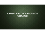 Anglo Saxon Language powerpoint