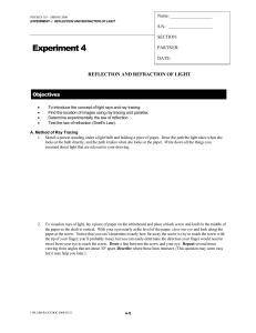 reflection and refraction of light