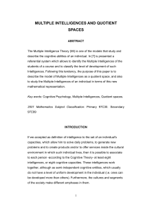 multiple intelligences and quotient spaces