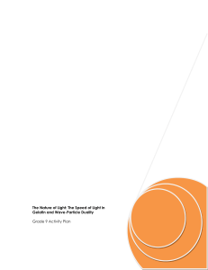 The Nature of Light: The Speed of Light in Gelatin and Wave