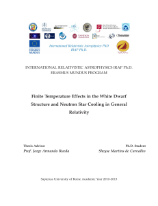 Finite Temperature Effects in the White Dwarf - Padis