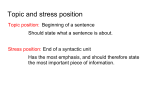Topic and stress position