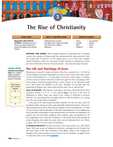 Text Pages 168-172 Rise of Christianity