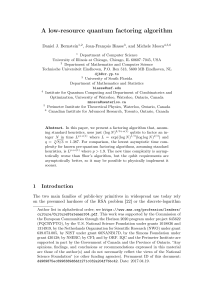 A low-resource quantum factoring algorithm