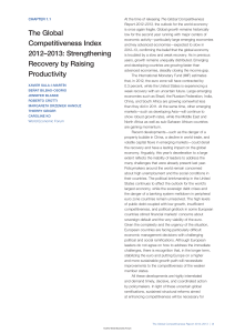 The Global Competitiveness Index 2012–2013: Strengthening Recovery