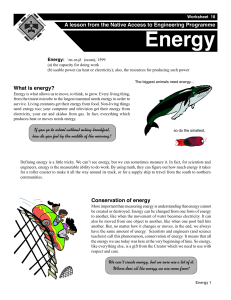 Energy - Mr. Cid`s Learning Place