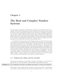 The Real and Complex Number Systems