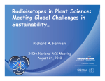 Radioisotopes in Plant Science: Meeting Global Challenges in