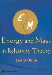 Energy and Mass in Relativity Theory (321 Pages)