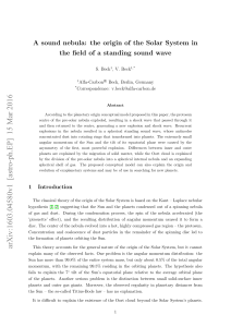 A sound nebula: the origin of the Solar System in the field of a