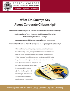 What Do Surveys Say About Corporate Citizenship?