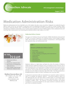Medication Administration Risks