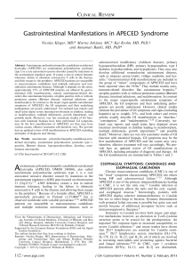 Gastrointestinal Manifestations in APECED Syndrome