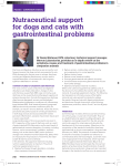 Nutraceutical support for dogs and cats with gastrointestinal problems