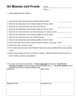 Air Masses and Fronts