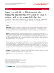 Correction with blood T1 is essential when measuring post