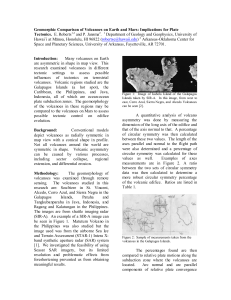 Geomorphic Comparison of Volcanoes on Earth