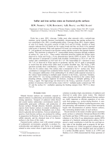 Sulfur and iron surface states on fractured pyrite surfaces