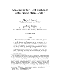Accounting for Real Exchange Rates using Micro