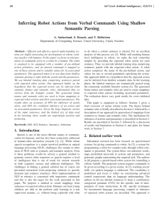 Inferring Robot Actions from Verbal Commands Using Shallow