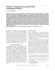 Chronic Neutropenia Associated With Autoimmune Disease