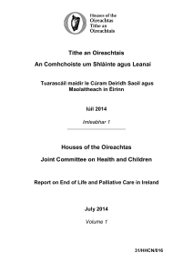 Report on End of Life and Palliative Care in Ireland, Volume 1