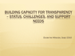 Building capacity for transparency