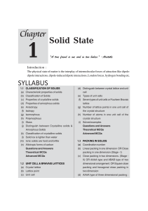 1 Solid State - Unique Solutions