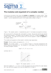 The modulus and argument of a complex number