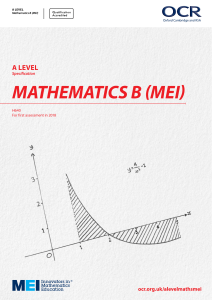 OCR A Level Mathematics B (MEI) H640