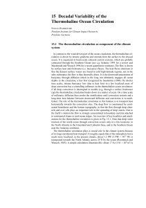 Decadal variability of the thermohaline circulation.