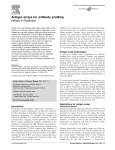 Antigen arrays for antibody profiling - Robinson Lab