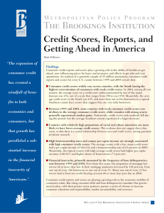 Credit Scores, Reports, and Getting Ahead in