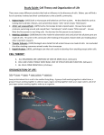 Study Guide: Cell Theory and Organization of Life CELL THEORY