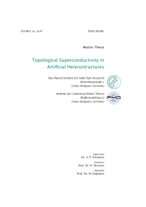 Topological Superconductivity in Artificial Heterostructures