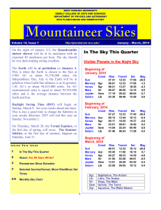 January-February-March - WVU Planetarium