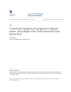 Coastal state regulation of navigation in adjacent
